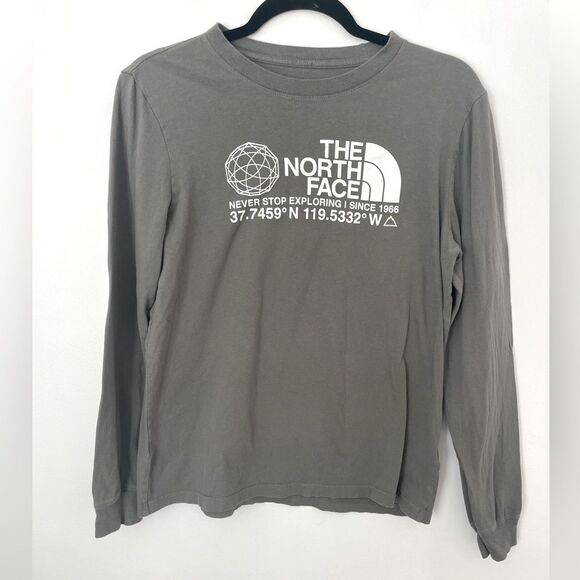 The Northface shirt womens grey long sleeve Coordinates shirt size medium - Picture 1 of 5